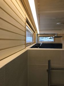 Saunaosaston suihkutilat